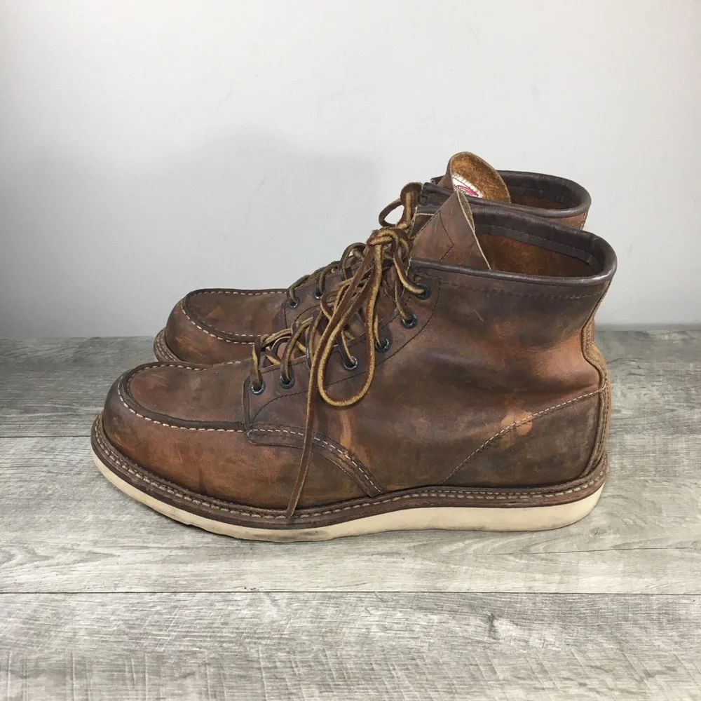 Red Wing Heritage 1907 Classic Moc Toe Leather Work Traction Tred Mens Boots 13